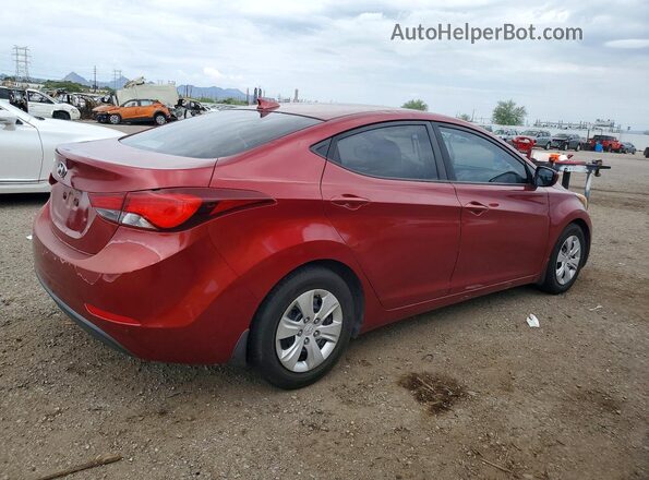 5NPDH4AE3GH667511 2016 HYUNDAI ELANTRA Red Rear right