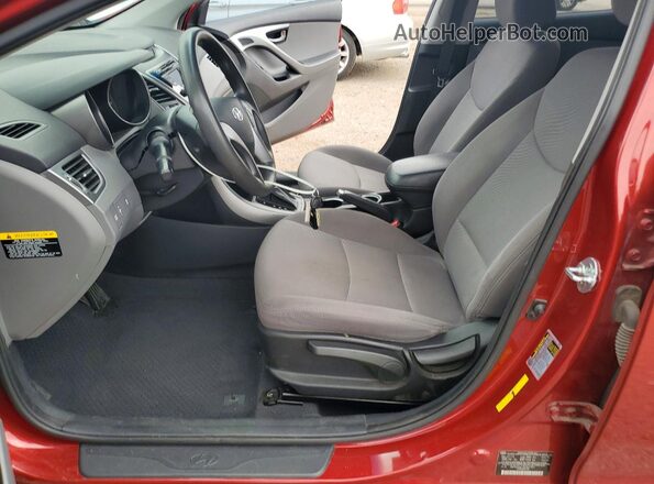 5NPDH4AE3GH667511 2016 HYUNDAI ELANTRA Red Front interior view