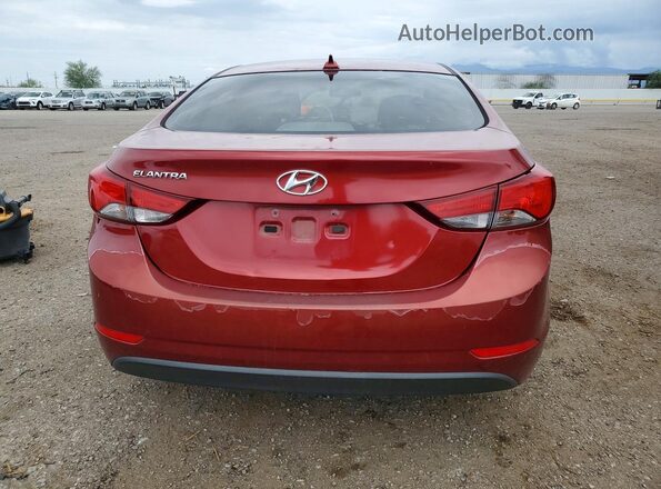 5NPDH4AE3GH667511 2016 HYUNDAI ELANTRA Red Rear view