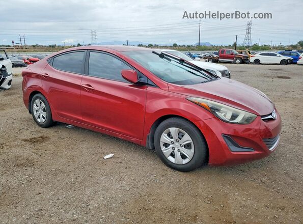 5NPDH4AE3GH667511 2016 HYUNDAI ELANTRA Red Front right