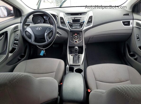 5NPDH4AE3GH667511 2016 HYUNDAI ELANTRA Red Dashboard view