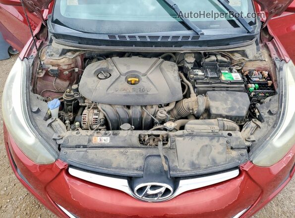 5NPDH4AE3GH667511 2016 HYUNDAI ELANTRA Red Rear interior view