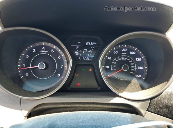 5NPDH4AE3GH683725 2016 HYUNDAI ELANTRA White Вид щитка приладів