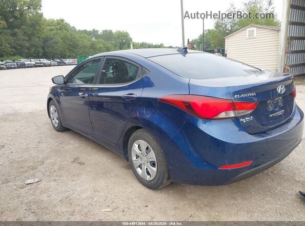 5NPDH4AE3GH685507 2016 HYUNDAI ELANTRA Blue უკანა მარცხენა