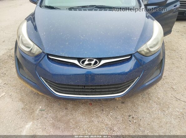 5NPDH4AE3GH685507 2016 HYUNDAI ELANTRA Blue წინა ხედი