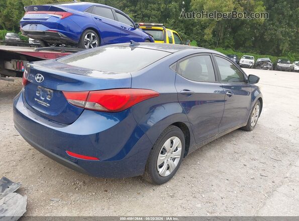 5NPDH4AE3GH685507 2016 HYUNDAI ELANTRA Blue უკანა მარჯვენა