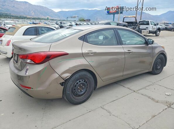5NPDH4AE3GH688309 2016 HYUNDAI ELANTRA Tan Trasero derecho