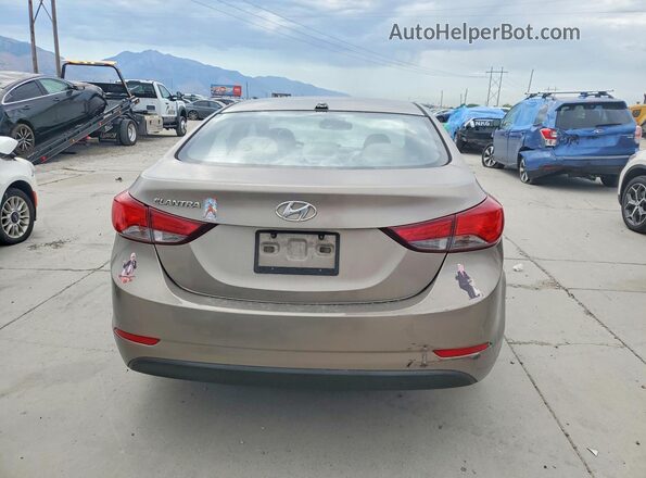 5NPDH4AE3GH688309 2016 HYUNDAI ELANTRA Tan Vista trasera