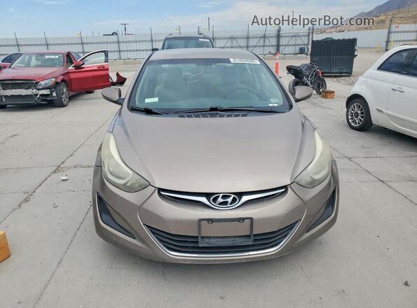 5NPDH4AE3GH688309 2016 HYUNDAI ELANTRA Tan Vista frontal