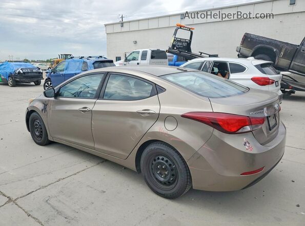 5NPDH4AE3GH688309 2016 HYUNDAI ELANTRA Tan Trasero izquierdo