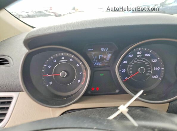 5NPDH4AE3GH688309 2016 HYUNDAI ELANTRA Tan Vista del cuadro de instrumentos