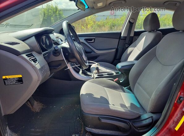 5NPDH4AE3GH693705 2016 HYUNDAI ELANTRA Red Vista interior delantera
