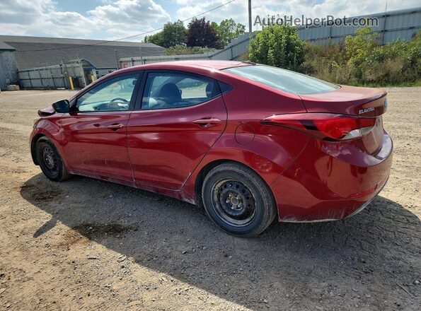 5NPDH4AE3GH693705 2016 HYUNDAI ELANTRA Red Trasero izquierdo
