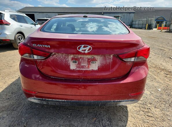 5NPDH4AE3GH693705 2016 HYUNDAI ELANTRA Red Vista trasera