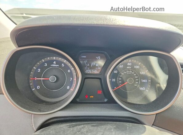 5NPDH4AE3GH693705 2016 HYUNDAI ELANTRA Red Vista del cuadro de instrumentos