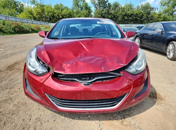 5NPDH4AE3GH693705 2016 HYUNDAI ELANTRA Red Vista frontal