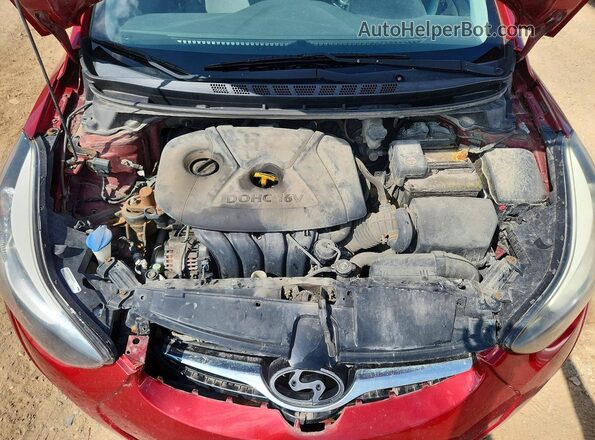 5NPDH4AE3GH693705 2016 HYUNDAI ELANTRA Red Vista interior trasera