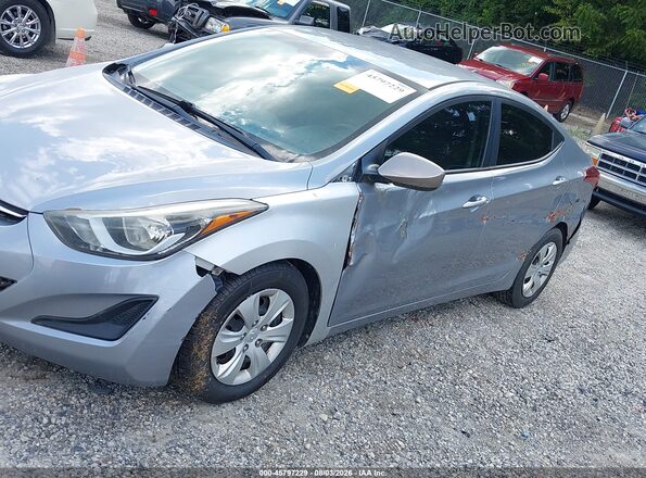 5NPDH4AE3GH705156 2016 HYUNDAI ELANTRA Silver Vista del cuadro de instrumentos