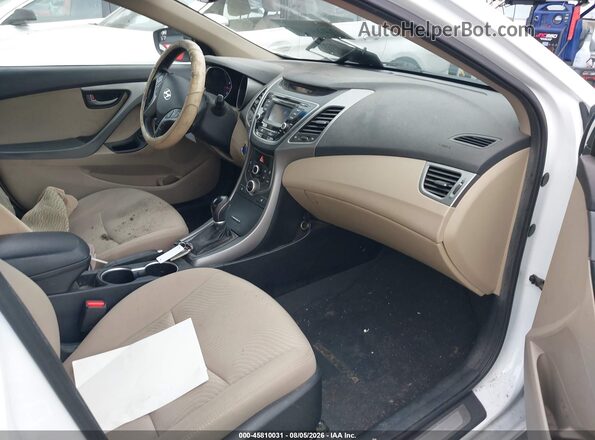 5NPDH4AE3GH729991 2016 HYUNDAI ELANTRA White Vista interior delantera