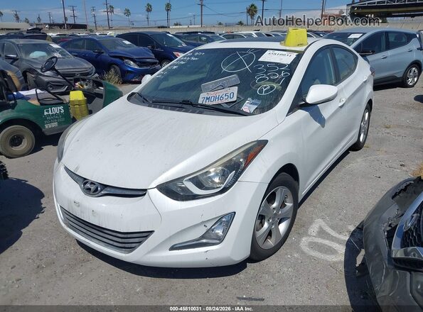 5NPDH4AE3GH729991 2016 HYUNDAI ELANTRA White Vista tres cuartos delantera izquierda