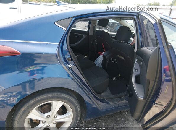 5NPDH4AE3GH735774 2016 HYUNDAI ELANTRA Blue Vista de la etiqueta del VIN