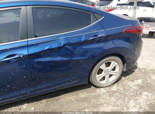 5NPDH4AE3GH735774 2016 HYUNDAI ELANTRA Blue Vista frontal