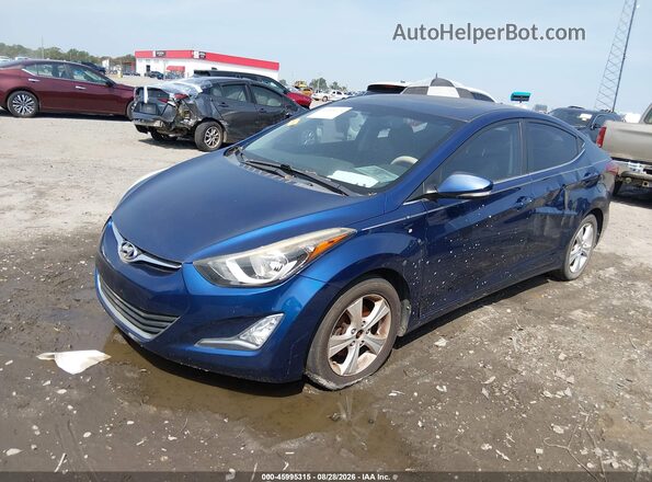 5NPDH4AE3GH735774 2016 HYUNDAI ELANTRA Blue Vista tres cuartos delantera izquierda