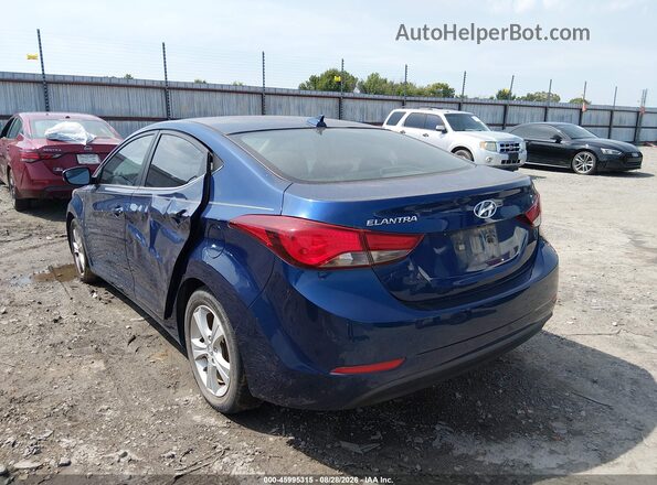 5NPDH4AE3GH735774 2016 HYUNDAI ELANTRA Blue Trasero izquierdo