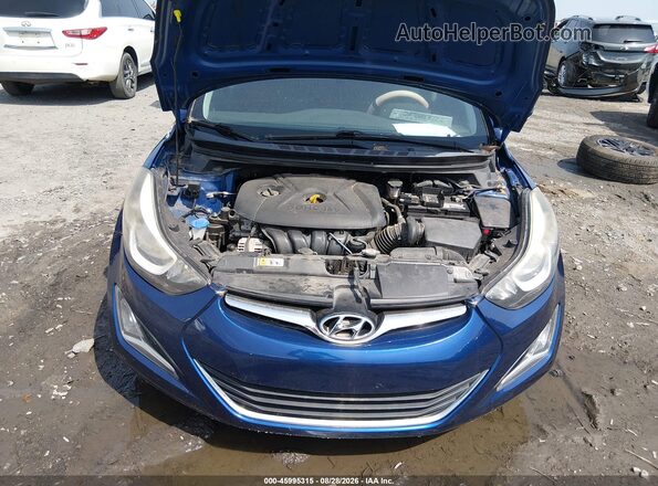5NPDH4AE3GH735774 2016 HYUNDAI ELANTRA Blue Vista trasera