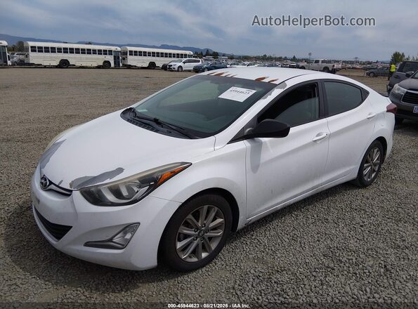 5NPDH4AE3GH736715 2016 HYUNDAI ELANTRA White წინა მარცხენა ხედი სამი მეოთხედიდან