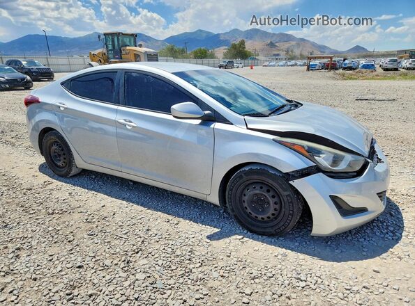 5NPDH4AE3GH765471 2016 HYUNDAI ELANTRA Серебряный Передняя правая четверть