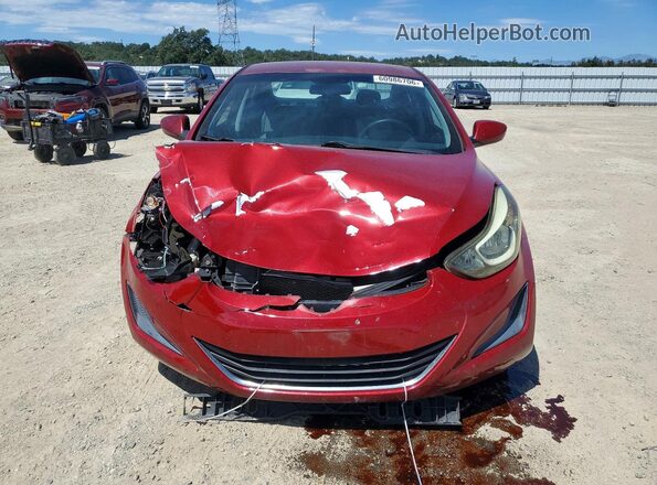 5NPDH4AE3GH765731 2016 HYUNDAI ELANTRA Red Դիմացի տեսք