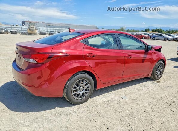 5NPDH4AE3GH765731 2016 HYUNDAI ELANTRA Red Հետևի աջ