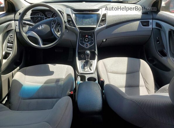 5NPDH4AE3GH765731 2016 HYUNDAI ELANTRA Red Առջևի վահանակի տեսք