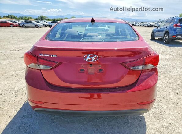 5NPDH4AE3GH765731 2016 HYUNDAI ELANTRA Red Հետևի տեսք