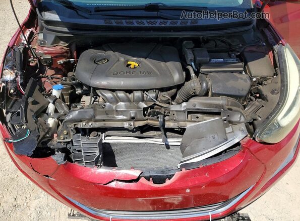 5NPDH4AE3GH765731 2016 HYUNDAI ELANTRA Red Սալոնի հետևի տեսք
