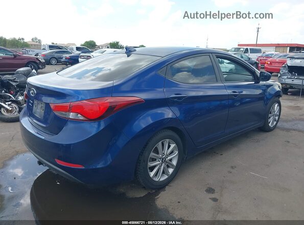 5NPDH4AE3GH772601 2016 HYUNDAI ELANTRA Blue Հետևի աջ