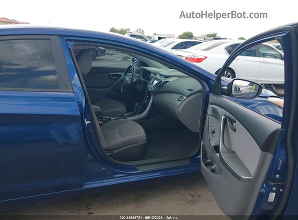 5NPDH4AE3GH772601 2016 HYUNDAI ELANTRA Blue Սալոնի դիմացի տեսք