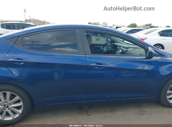 5NPDH4AE3GH772601 2016 HYUNDAI ELANTRA Blue Սալոնի հետևի տեսք
