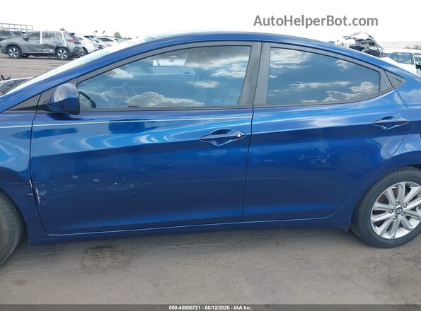 5NPDH4AE3GH772601 2016 HYUNDAI ELANTRA Blue Սալոնի 360 աստիճան տեսք