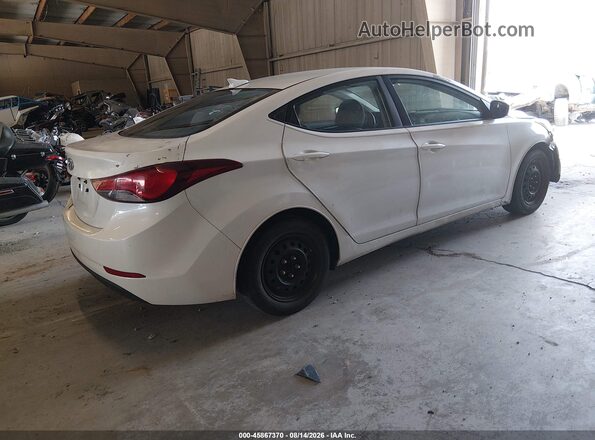 5NPDH4AE3GH777491 2016 HYUNDAI ELANTRA White Задня права чверть