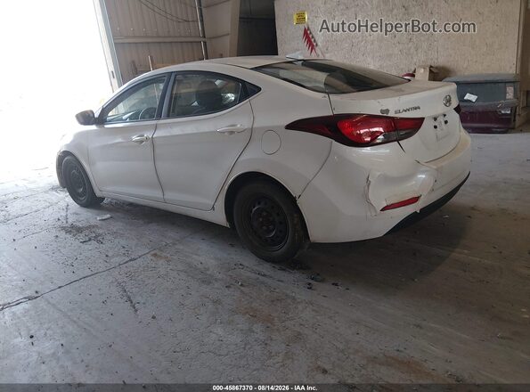 5NPDH4AE3GH777491 2016 HYUNDAI ELANTRA White Задня ліва чверть