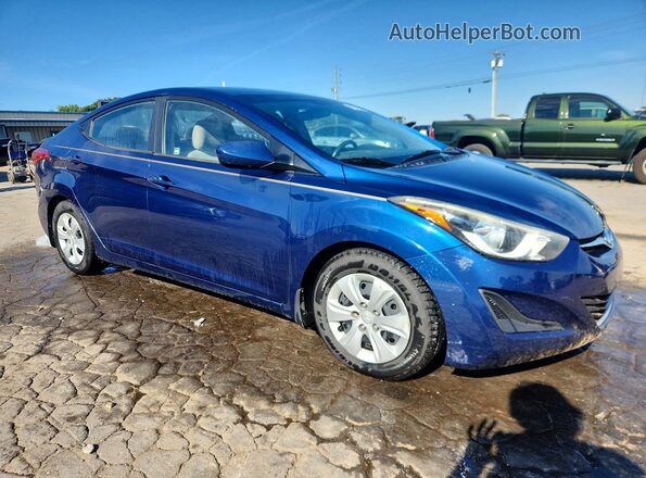 5NPDH4AE3GH797031 2016 HYUNDAI ELANTRA Blue წინა მარჯვენა