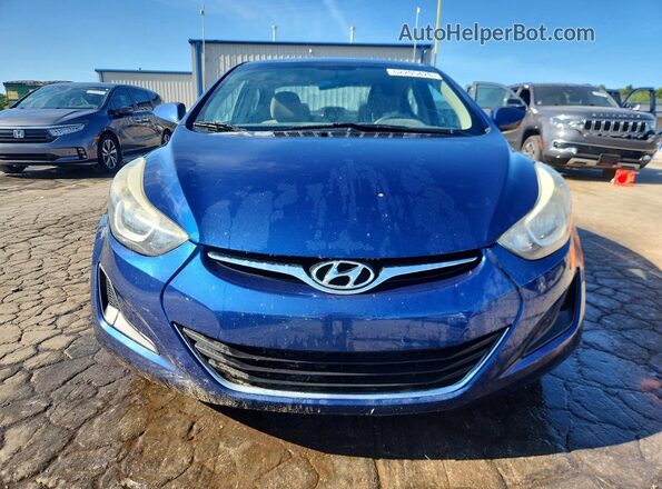 5NPDH4AE3GH797031 2016 HYUNDAI ELANTRA Blue წინა ხედი