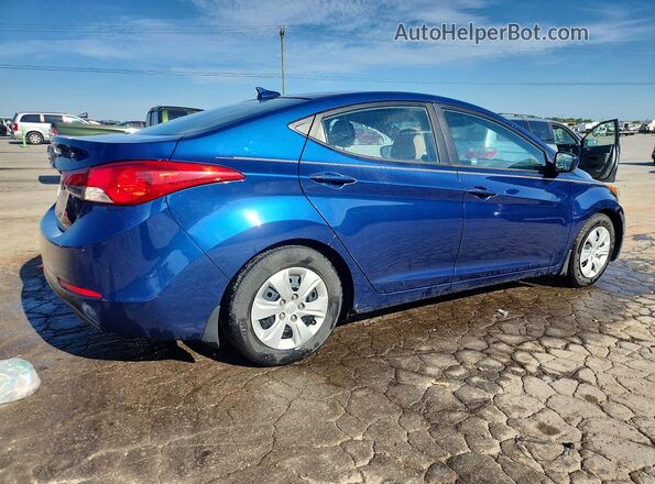 5NPDH4AE3GH797031 2016 HYUNDAI ELANTRA Blue უკანა მარჯვენა