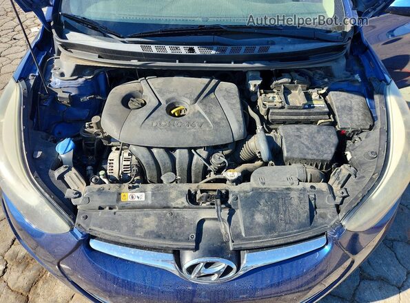5NPDH4AE3GH797031 2016 HYUNDAI ELANTRA Blue უკანა სალონის ხედი