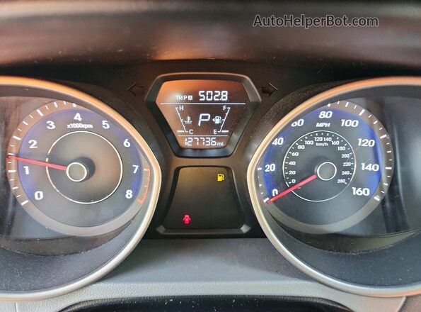 5NPDH4AE4GH672457 2016 HYUNDAI ELANTRA Black Instrument cluster view