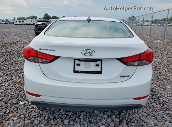 5NPDH4AE4GH691865 2016 HYUNDAI ELANTRA White Հետևի տեսք