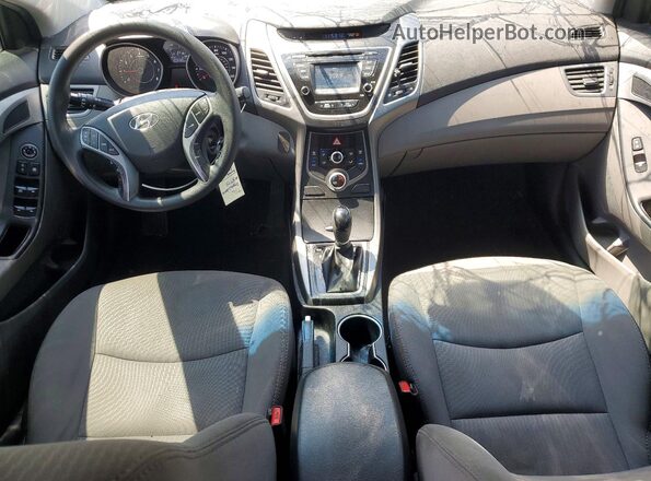 5NPDH4AE4GH696385 2016 HYUNDAI ELANTRA Black Widok deski rozdzielczej
