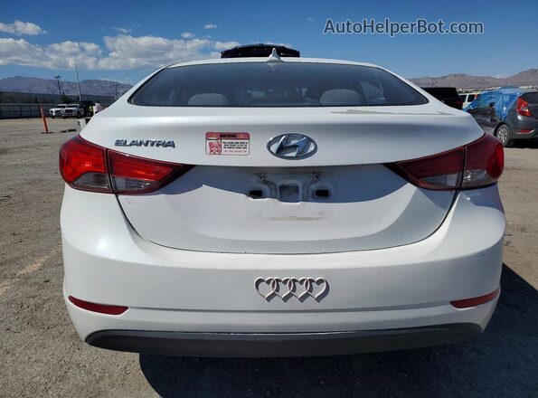 5NPDH4AE4GH700208 2016 HYUNDAI ELANTRA White Հետևի տեսք
